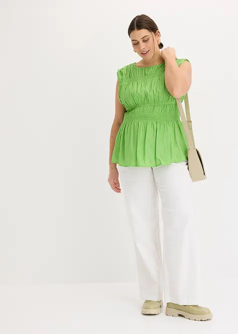 Blouse sans manches en viscose m&eacute;lang&eacute;e, bonprix