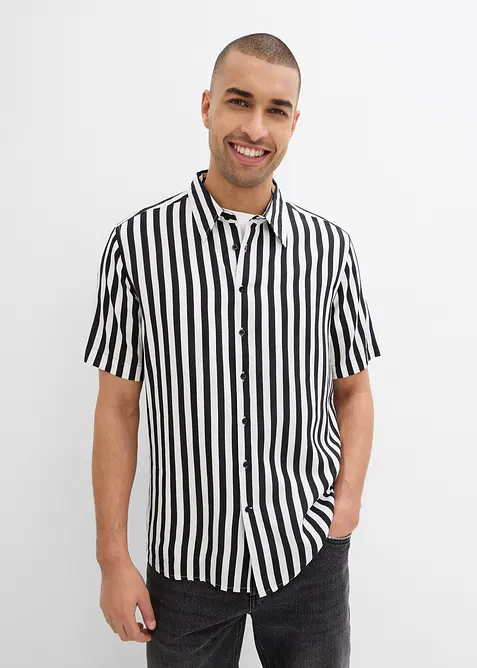 Kurzarmhemd aus softer Viskose, bonprix