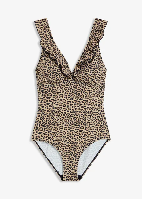 Maillot 1 pièce à volants, bonprix