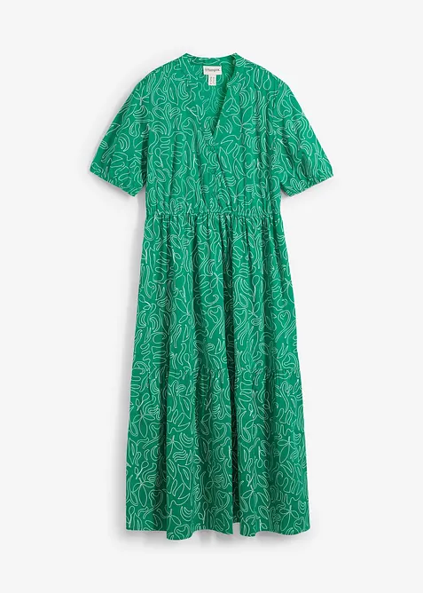 Weites Midikleid aus reiner Baumwolle, bonprix