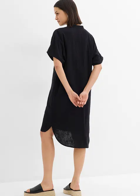 Hemdblusenkleid aus reiner Baumwolle, bonprix