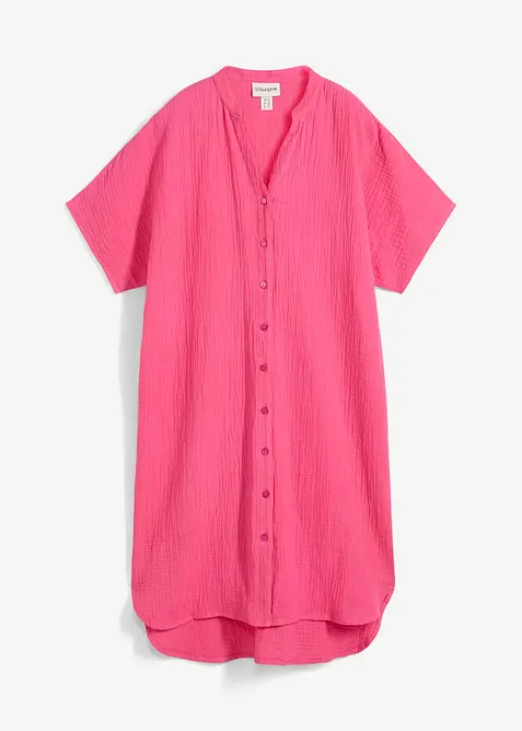 Hemdblusenkleid aus reiner Baumwolle, bonprix