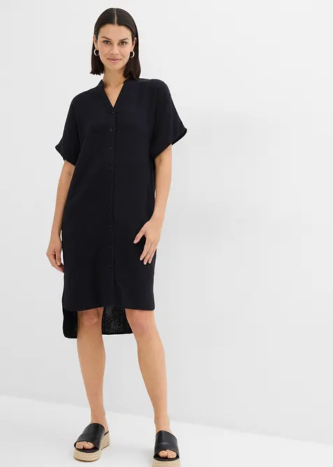 Hemdblusenkleid aus reiner Baumwolle, bonprix
