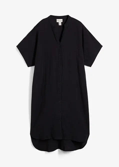 Hemdblusenkleid aus reiner Baumwolle, bonprix