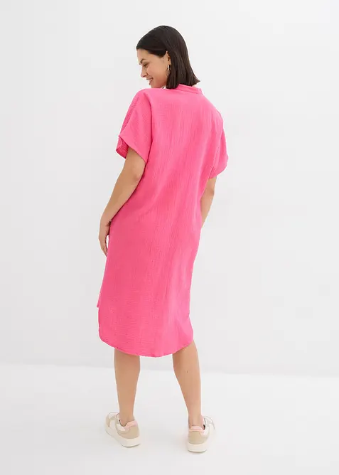 Hemdblusenkleid aus reiner Baumwolle, bonprix