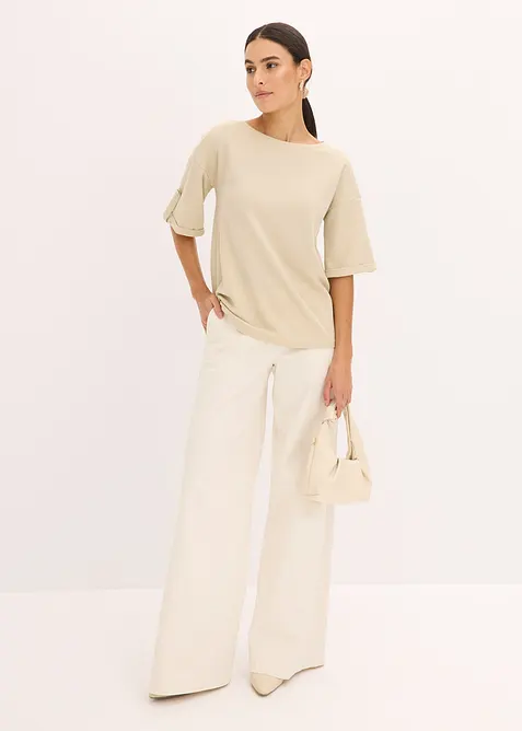 T-shirt brillant en viscose majoritaire, bonprix