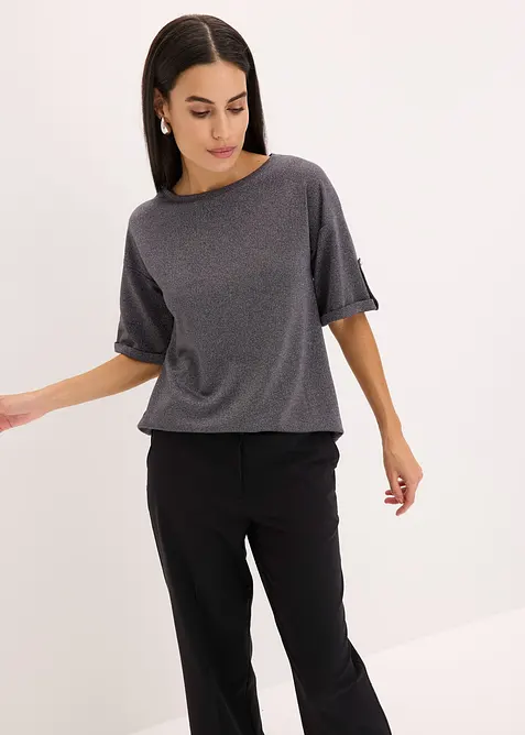 T-shirt en viscose à imprimé brillant, bonprix