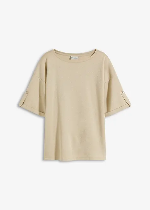 T-shirt brillant en viscose majoritaire, bonprix