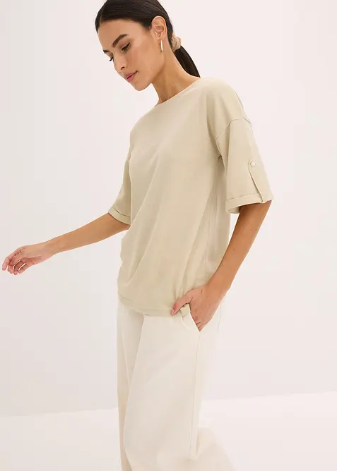 T-shirt brillant en viscose majoritaire, bonprix