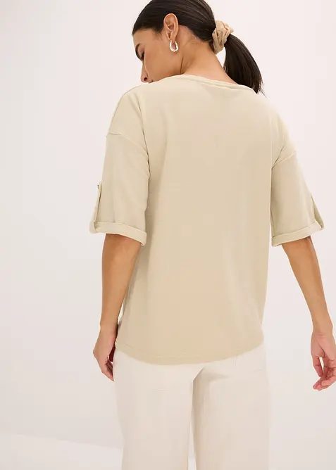 T-shirt brillant en viscose majoritaire, bonprix