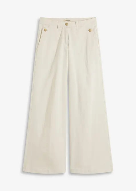 Wide Leg Hose mit Stretch, bonprix
