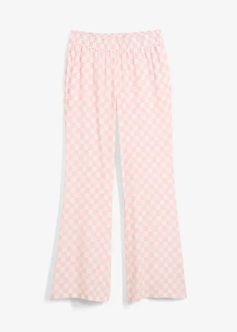 Karierte Marlenehose aus fließender Viskose, bonprix