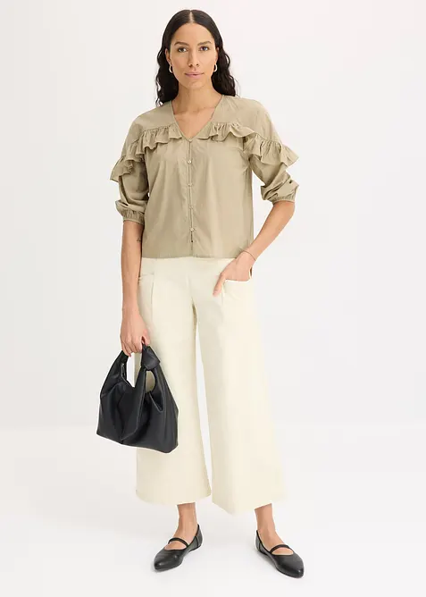 Léger chemisier à volants, bonprix