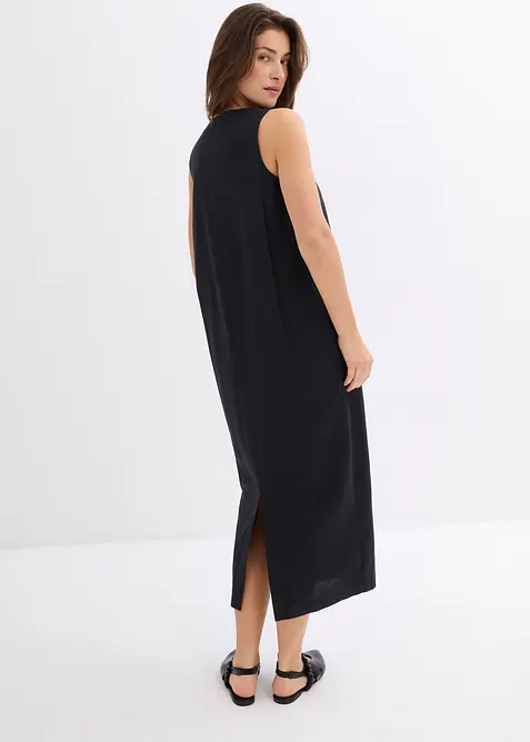 Robe longue à poches latérales en viscose mélangée, bonprix