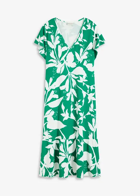 Midikleid mit Fl&uuml;gel&auml;rmeln, bonprix