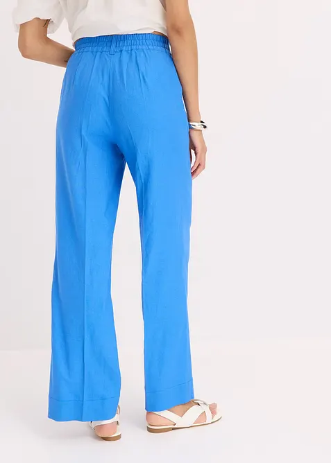 Pantalon palazzo en lin m&eacute;lang&eacute; a&eacute;rien, bonprix
