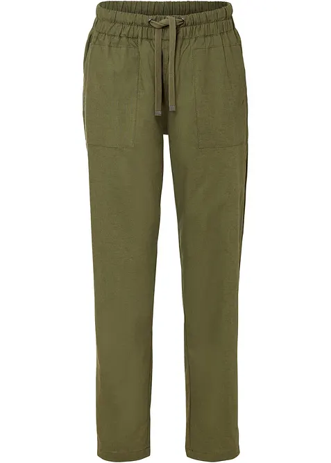 Schlupfhose aus luftigem Leinen-Mix, bonprix