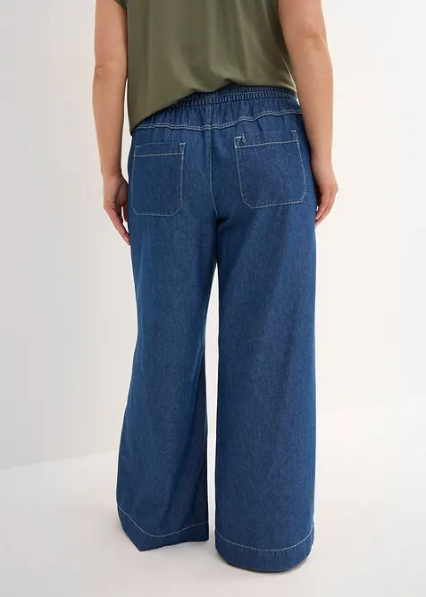Wide-Leg-Jeans, Mid Waist, Bequembund, bonprix