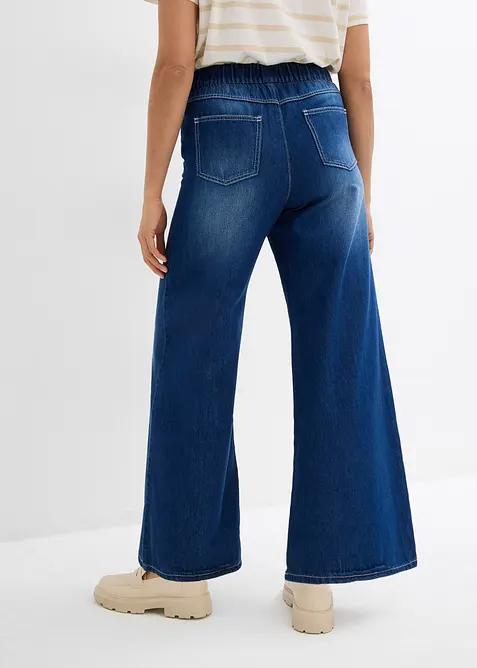 Wide-Leg-Jeans, Mid Waist, Bequembund, bonprix