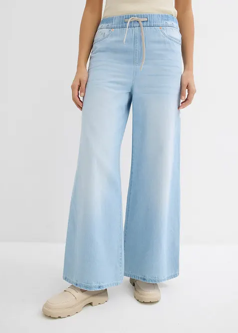 Wide-Leg-Jeans, Mid Waist, Bequembund, bonprix