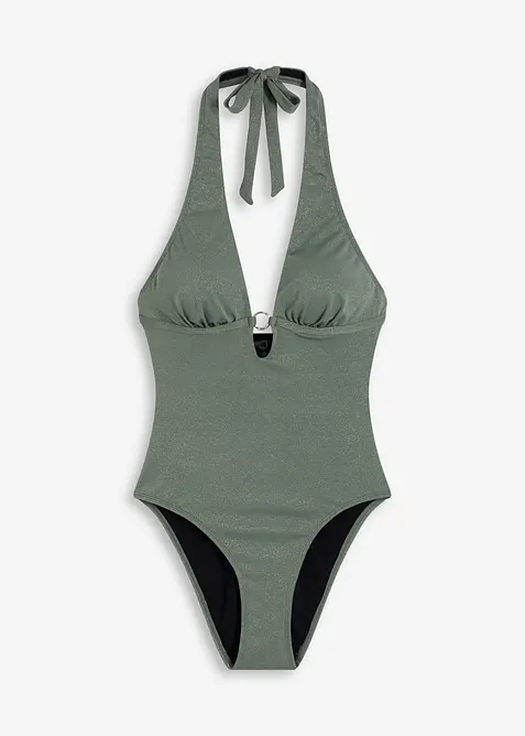 Maillot 1 pièce dos nu avec fil brillant, bonprix