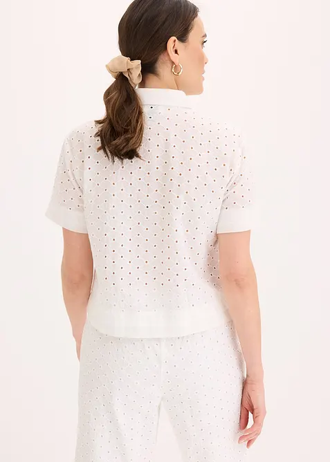 Chemisier &agrave; broderies anglaises, bonprix