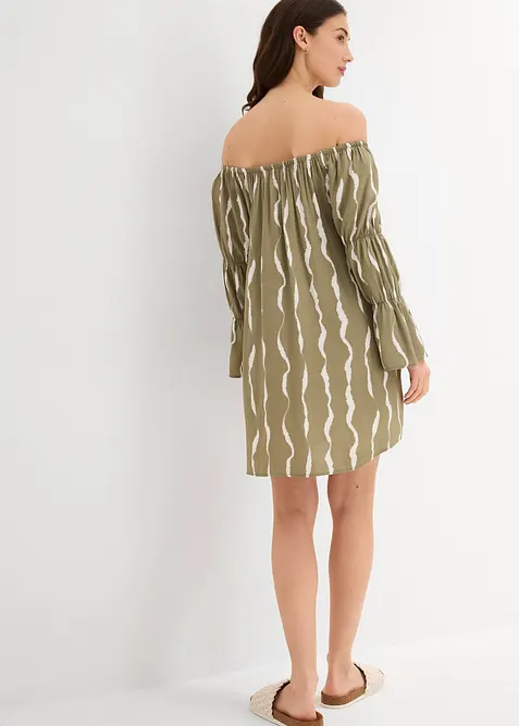 Robe col Bardot en viscose fluide, bonprix