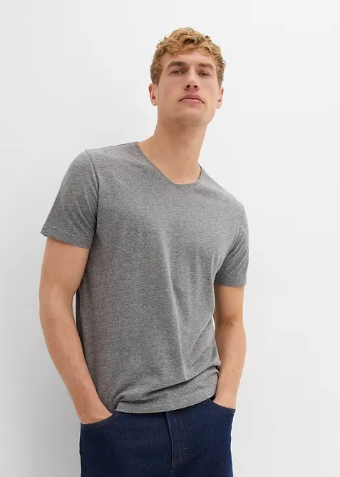 Lot de 3 T-shirts col V, bonprix