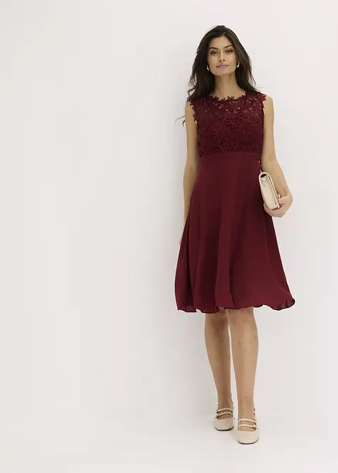 Minikleid mit Spitze, bonprix