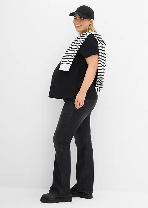 Lot de 2 T-shirts de grossesse et d&rsquo;allaitement en coton, bonprix