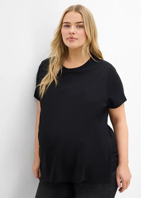 Lot de 2 T-shirts de grossesse et d&rsquo;allaitement en coton, bonprix