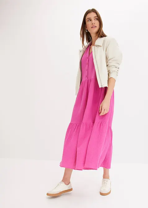 Maxikleid aus weichem Musselin, bonprix