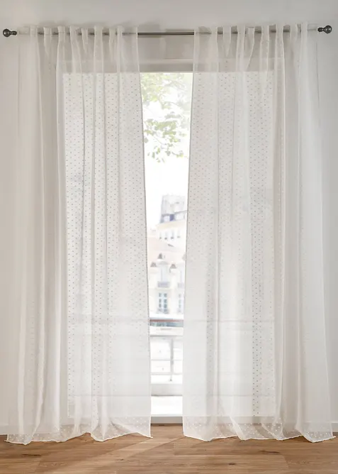 Gardine mit Jacquard Punkten (1er Pack), bonprix