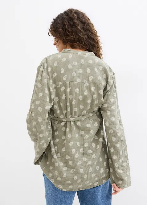 Umstands- und Stillbluse aus reinem Baumwoll-Musselin, bonprix