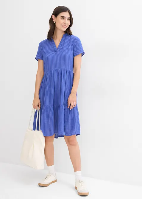 Gestreiftes Kleid aus Musselin, bonprix