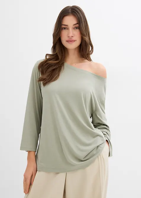 Off-Shoulder-Shirt aus softem Modal-Mix, bonprix
