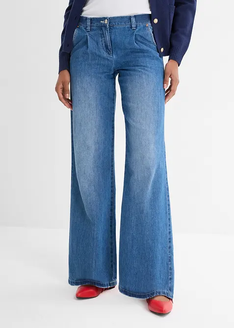 Wide-Leg-Jeans, Mid Waist, bonprix
