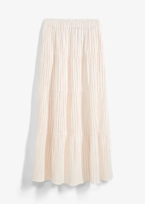 Gestreifter Maxirock aus reiner Baumwolle, bonprix