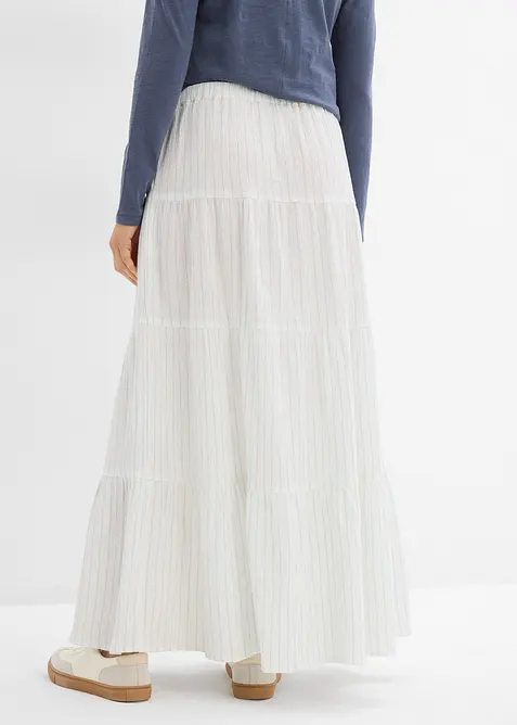 Jupe longue ray&eacute;e, 100% coton, bonprix