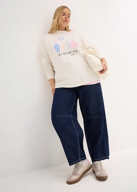 Oversize-Sweatshirt aus Baumwoll-Mix, bonprix