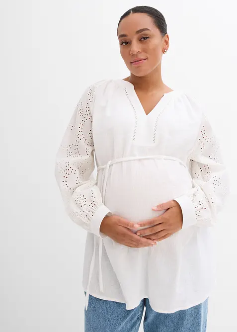 Umstandsbluse aus Baumwoll-Musselin, bonprix