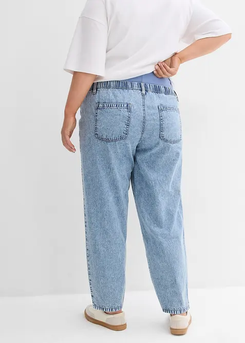 Kn&ouml;chellange Umstandsjeans aus leichtem Denim, Boyfriend Fit, bonprix