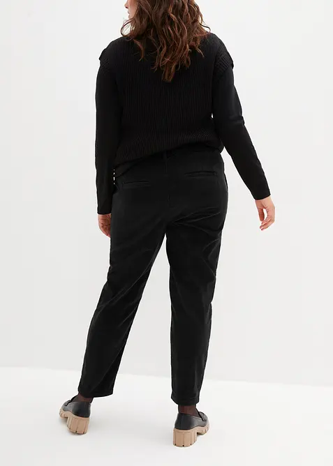 Pantalon en velours c&ocirc;tel&eacute;, taille &eacute;lastiqu&eacute;e, bonprix