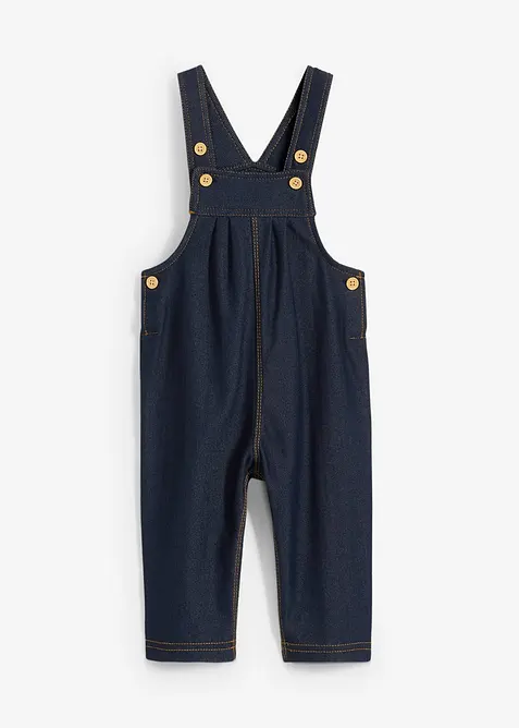 Salopette en molleton doux, coton mélangé, avec des boutons en bois, bonprix