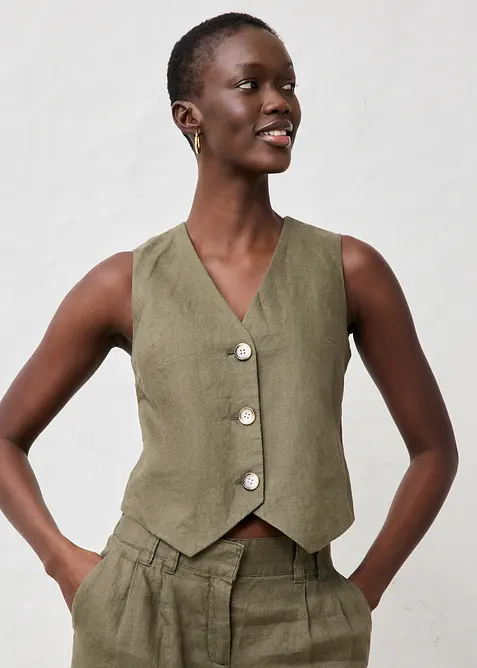 Gilet sans manches 100 % lin, bonprix