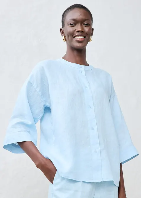 Oversize-Bluse aus reinem Leinen, bonprix