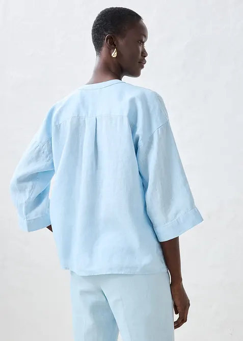 Oversize-Bluse aus reinem Leinen, bonprix