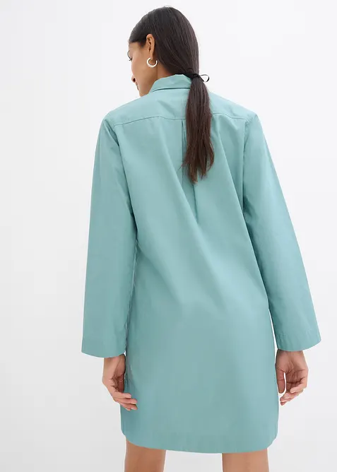 Hemdblusenkleid aus reiner Baumwolle, bonprix