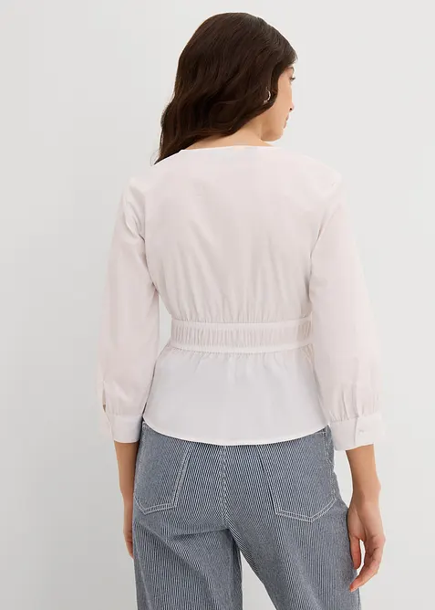 Blouse fronc&eacute;e avec des coutures &eacute;lastiques, bonprix