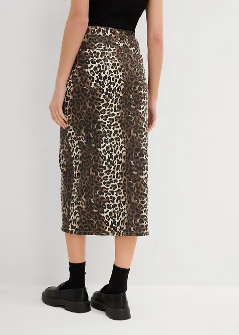 Jupe en twill de coton extensible, bonprix